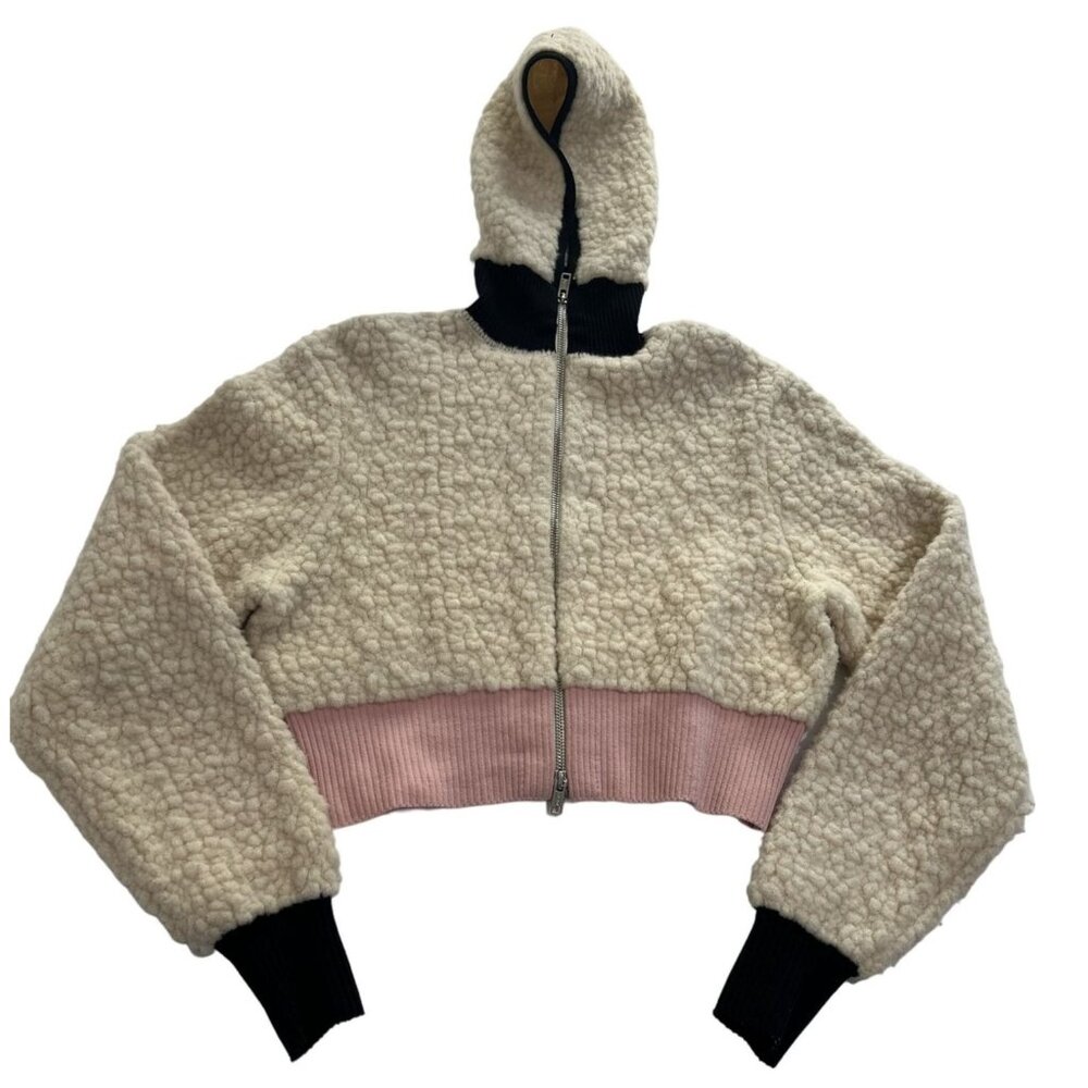 3.1 Phillip Lim Cream and Pink Hooded Sweatshirt